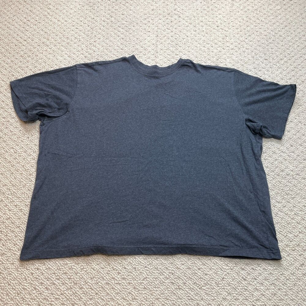 Blue Mountain Shirt Mens 3XL Blue Short Sleeve Solid Basic Cotton Adult Crew Tee